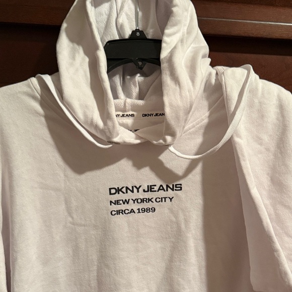 DKNY White Hooded Sweater - Picture 3 of 5